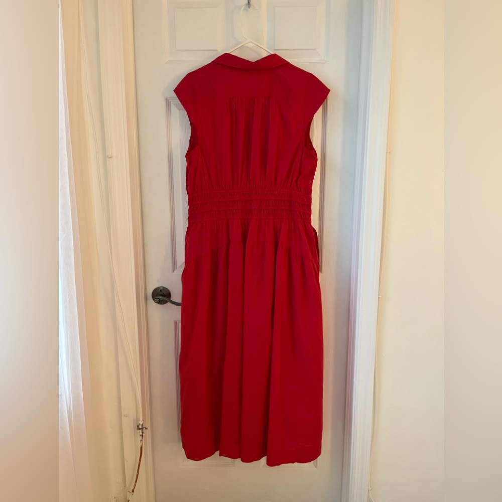 Lucky Brand Smocked Dropped Waist Midi Dress size XL - Picture 6 of 12